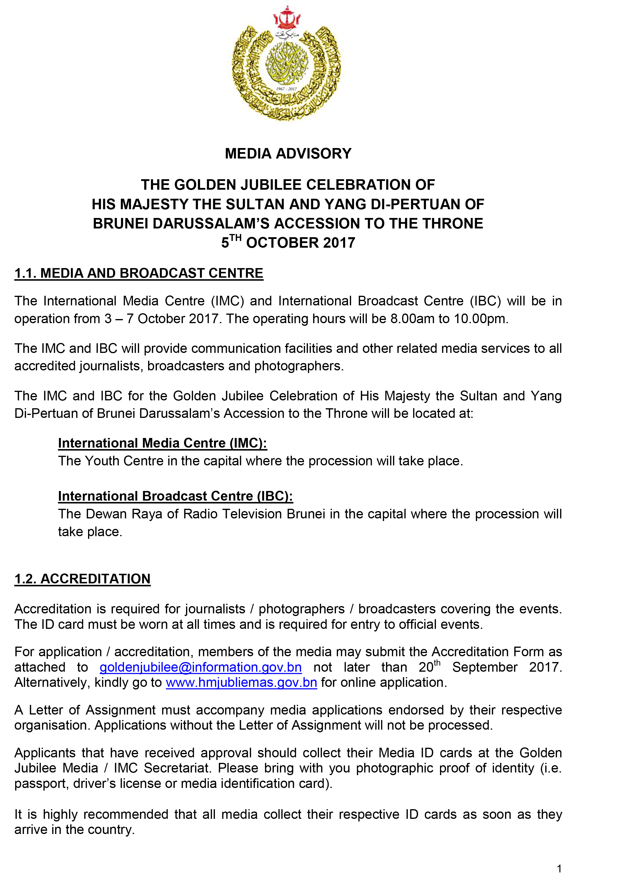 information department media advisory media advisory